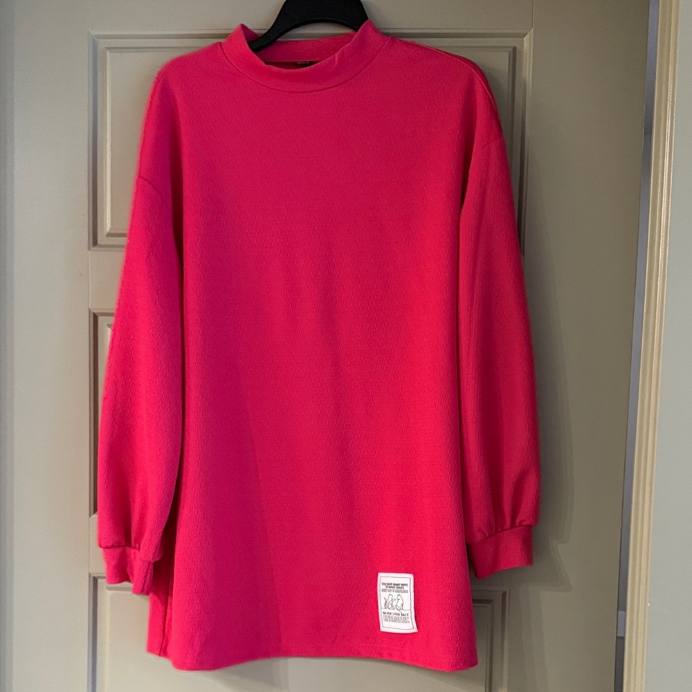 Vibrant Hot Pink Tunic Top and pant- 2 pieces set